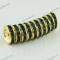 10X DEEP GREEN CRYSTAL GOLD SPACER LOOSE BEADS FINDINGS 12MM