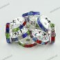 10X MULTICOLOR CRYSTAL SILVER SPACER LOOSE BEADS JEWELRY FINDINGS 12MM