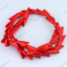 8X20MM FIRE RED TURQUOISE HOWLITE FLOWER LOOSE BEADS FINDINGS