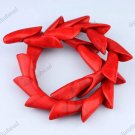 FIRE RED TURQUOISE HOWLITE FLOWER LOOSE BEADS FINDINGS 15X38MM