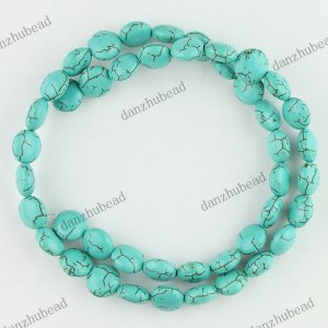 10MM WEINS TURQUOISE HOWLITE COIN LOOSE BEADS FINDINGS STRAND