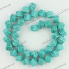 8MM WEINS TURQUOISE HOWLITE SQUARE LOOSE BEADS FINDINGS STRAND