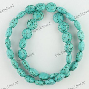 12MM VEINS TURQUOISE HOWLITE COIN LOOSE BEADS FINDINGS STRAND