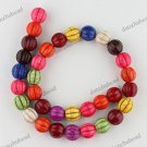 12MM MULTICOLOR TURQUOISE HOWLITE CUSHAW LOOSE BEADS FINDINGS