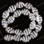 20PCS CLEAR LAMPWORK GLASS OVAL STRIPE BEADS FINDINGS 13X18MM