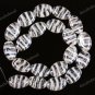 20PCS CLEAR LAMPWORK GLASS OVAL STRIPE BEADS FINDINGS 13X18MM