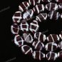 20PCS RED LAMPWORK GLASS OVAL STRIPE BEADS FINDINGS 13X18MM