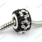 SWAROVSKI CRYSTAL 925 STERLING SILVER FLOWER EUROPEAN BIG HOLE CHARM BEAD