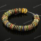 50X MIXED COLOR CRYSTAL GOLD SPACER LOOSE BEADS FINDINGS WHOLESALE LOTS 12MM