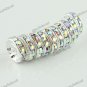 50X CLEAR AB CRYSTAL SILVER SPACER LOOSE BEADS JEWELRY FINDINGS WHOLESALE 12MM