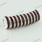 50X DEEP RED CRYSTAL SILVER SPACER LOOSE BEADS JEWELRY FINDINGS WHOLESALE 12MM