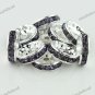 50X VIOLET CRYSTAL SILVER SPACER LOOSE BEADS JEWELRY FINDINGS WHOLESALE 12MM