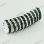 50X DEEP GREEN CRYSTAL SILVER SPACER LOOSE BEADS JEWELRY FINDINGS WHOLESALE 12MM