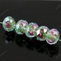 5X OCEAN BLUE FACETED LAMPWORK GLASS LOOSE BEADS 8X12MM