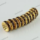 100X WHOLESALE LOTS COFFEE CRYSTAL GOLDEN BEADS 4X10MM