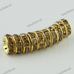 100PCS WHOLESALE LIGHT GOLDEN CRYSTAL GOLDEN BEADS 10MM