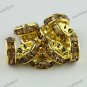 100PCS WHOLESALE LIGHT GOLDEN CRYSTAL GOLDEN BEADS 10MM