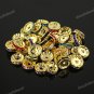 100X MIXED COLOR CRYSTAL GOLD SPACER LOOSE BEADS FINDINGS WHOLESALE LOTS 12MM