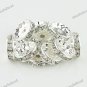 100X CLEAR CRYSTAL SILVER SPACER LOOSE BEADS FINDINGS WHOLESALE LOTS 12MM