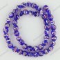 8MM BLUE LAMPWORK GLASS SPACER LOOSE BEADS FINDINGS STRAND 14"