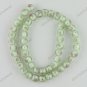 8MM LIGHT GREEN LAMPWORK GLASS SPACER LOOSE BEADS FINDINGS STRAND 14"