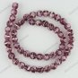 8MM PURPLE LAMPWORK GLASS SPACER LOOSE BEADS FINDINGS STRAND 14"
