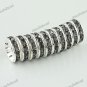 100X GRAY CRYSTAL SILVER SPACER LOOSE BEADS FINDINGS WHOLESALE LOTS 12MM