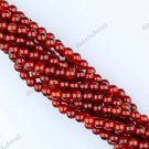 4MM RED AGATE CARNELIAN GEMSTONE ROUND BALL LOOSE BEADS FINDINGS STRAND