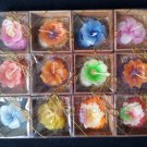 Flower aromatic candle in wood box