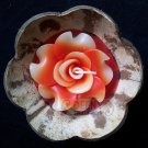 Flower rose aromatic candle in kala