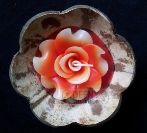 Flower rose aromatic candle in kala