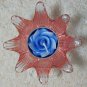 Flower orange Glass put candle