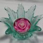 Flower green Glass put candle