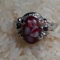 Art Paint Red Stone Ring by handmade