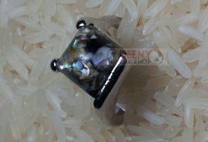 Black&Brown Stone Ring by handmade 3