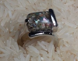 Balck&Brown Stone Ring by handmade 1