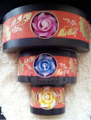 Art paint set Semicircle wood put Candle by handmade