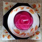 White Art painting pot Candle Kala by handmade