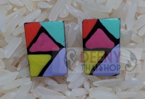 Art painting kala earring by handmade 2