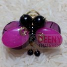 Pink Butterfly stones ring by handmade