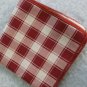 SCANDIA WOODS COUNTRY CHECK NAPKINS COLOR - BRICK 18" SQUARE SET OF 4 NEW