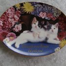 FRANKLIN MINT FRIENDSHIP BLOSSOMS BY NANCY MATTHEWS CAT PLATE