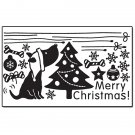 CHRISTMAS TREE DOG ORNAMENTS HEARTS VINYL DECAL sticker