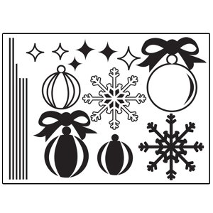 CHRISTMAS ORNAMENTS VINYL sticker DECAL