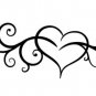 heart scroll sticker