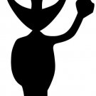 PEACE ALIEN STICKER