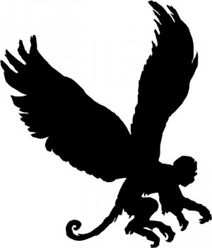 STICKER FLYING MONKEY