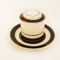 Vintage Black and White Sugar Bowl
