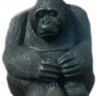 African wooden Sculpture of a mountain gorilla