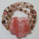 Cherry Quartz Flower Bracelet